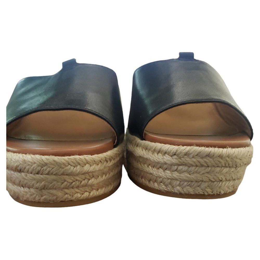 Coach Coach Black Wedged Sandals 4"Heels Size 8.5 Size US 8.5 / IT 38.5 - 2 Thumbnail