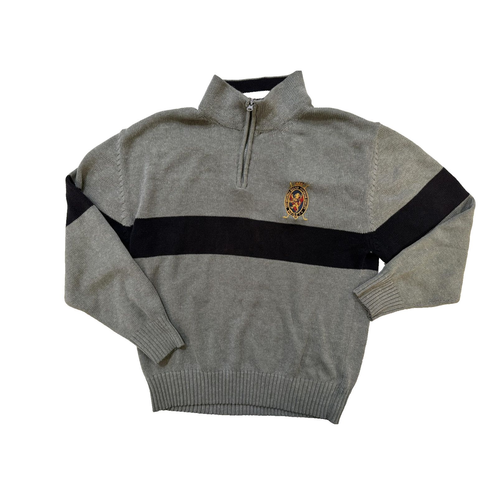 & Other Stories Vintage Red Tagman Y2K Sweater Mens LG Half Zip Crest Patch Size US L / EU 52-54 / 3 - 1 Thumbnail