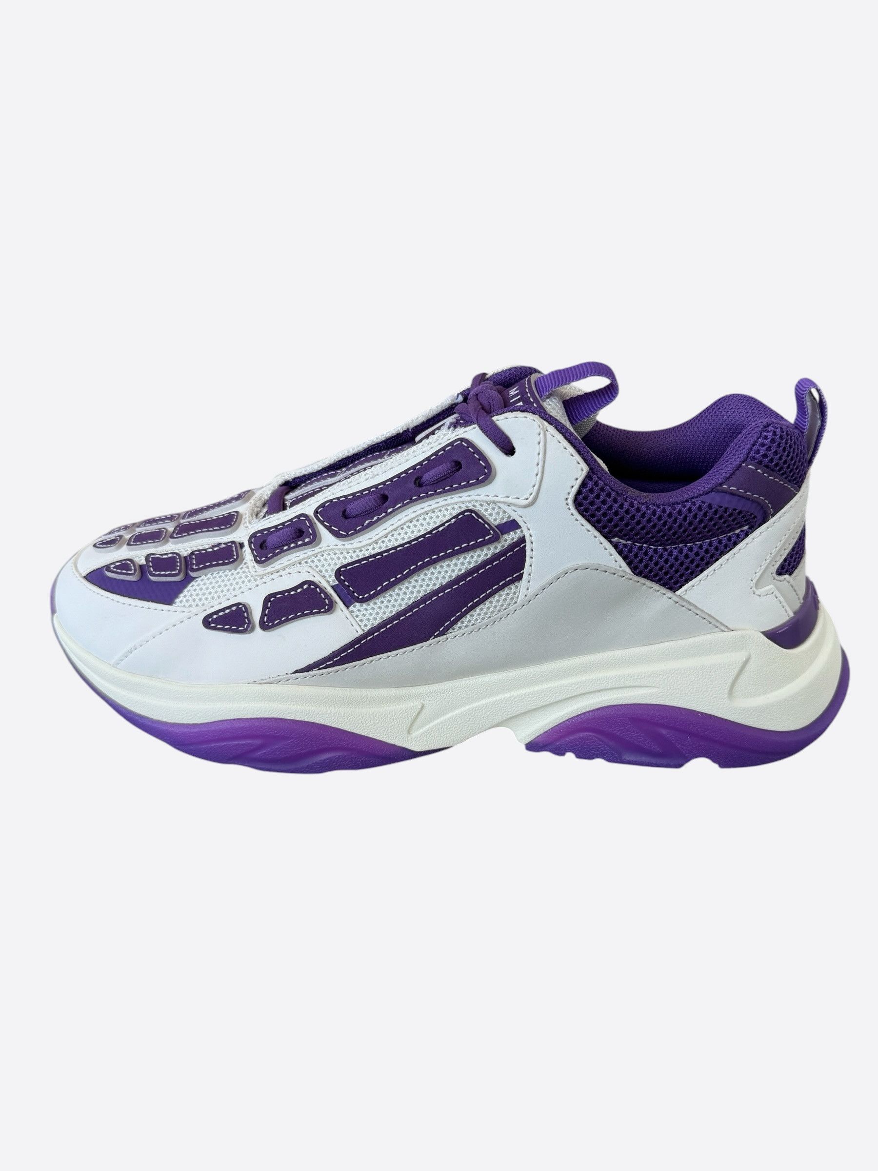 Amiri Amiri White & Purple Bones Runners Size US 10 / EU 43 - 3 Thumbnail