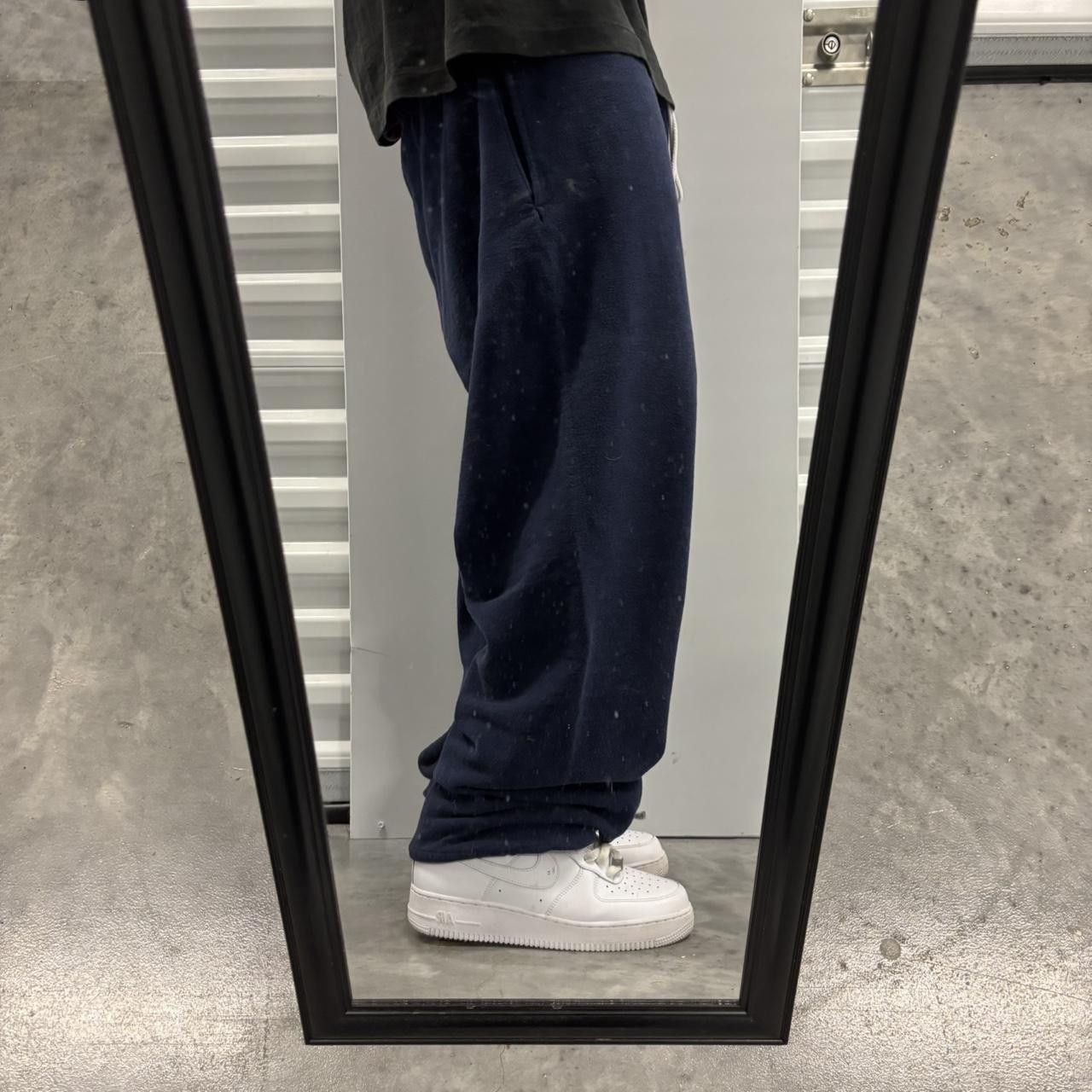 Japanese Brand × Vintage Crazy Vintage Y2K/2000s Baggy Navy Blue Skater Essential Sweatpants! Size US 32 / EU 48 - 2 Thumbnail