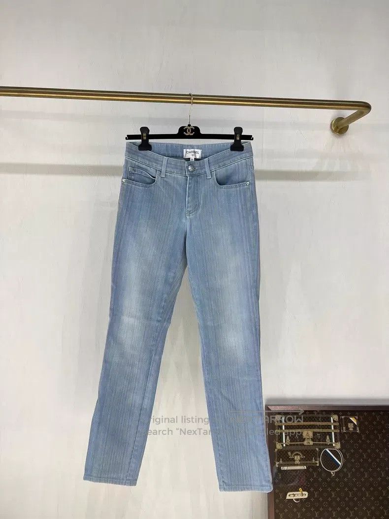 Chanel Chanel Colourful vertical striped jeans Size 42" / US 20 - 1 Thumbnail