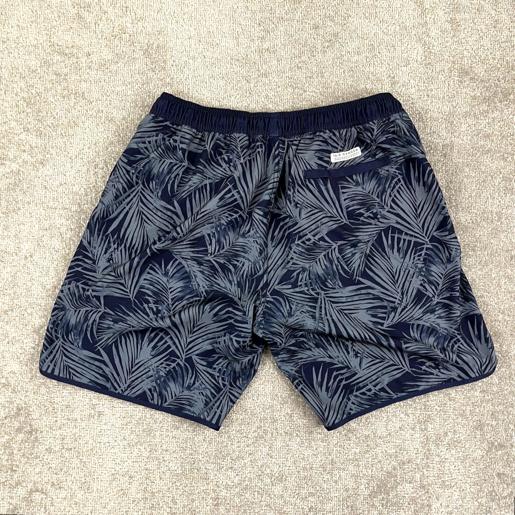 Vintage FAIR HARBOR Shorts Mens XL 8" Lined Blue Floral Hawaiian Hybrid Swimming Run Athletic Casual Pockets Breathable Woven Size US 36 / EU 52 - 7 Thumbnail