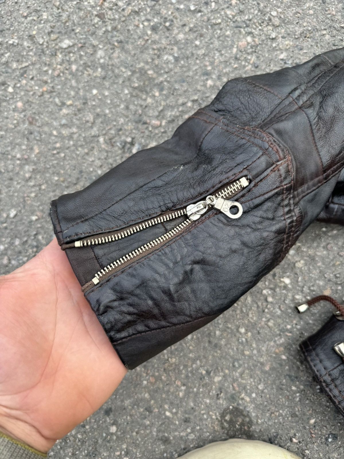 Dr. Martens × Vintage Vintage 80s Dr. Martens Leather Moto Bomber Opium Style Size US L / EU 52-54 / 3 - 6 Thumbnail