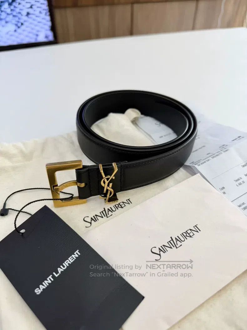 Saint Laurent Paris Saint Laurent Paris Classic Logo Distressed Letter Logo Sq Size ONE SIZE - 2 Thumbnail
