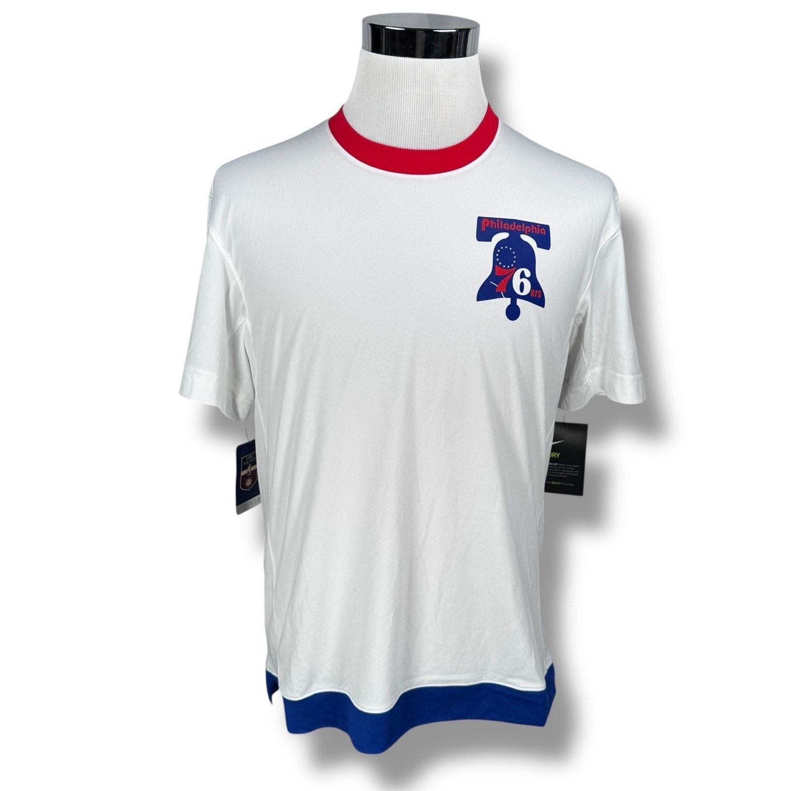 Nike Nike Engineered Philadelphia 76ers T-Shirt Mens Small White Size US S / EU 44-46 / 1 - 1 Thumbnail