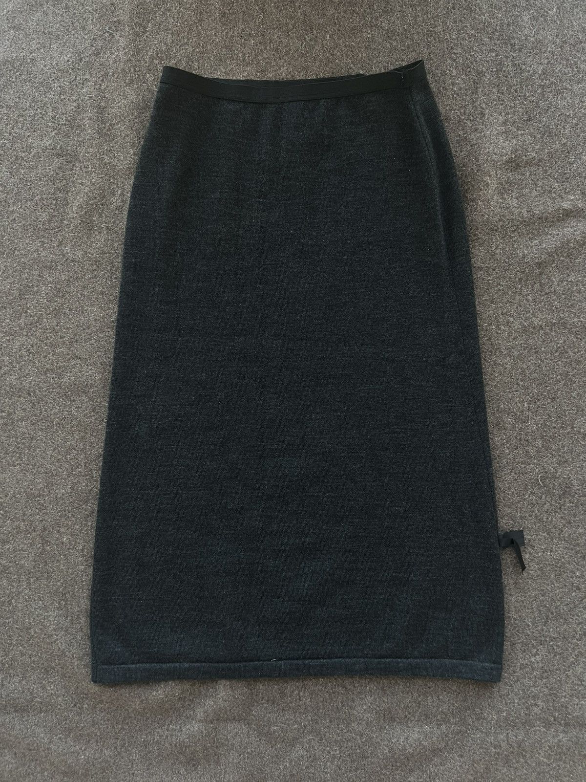 Maison Margiela 90s Runway Knit Inside-Out Skirt Size 28" / US 6 / IT 42 - 2 Thumbnail