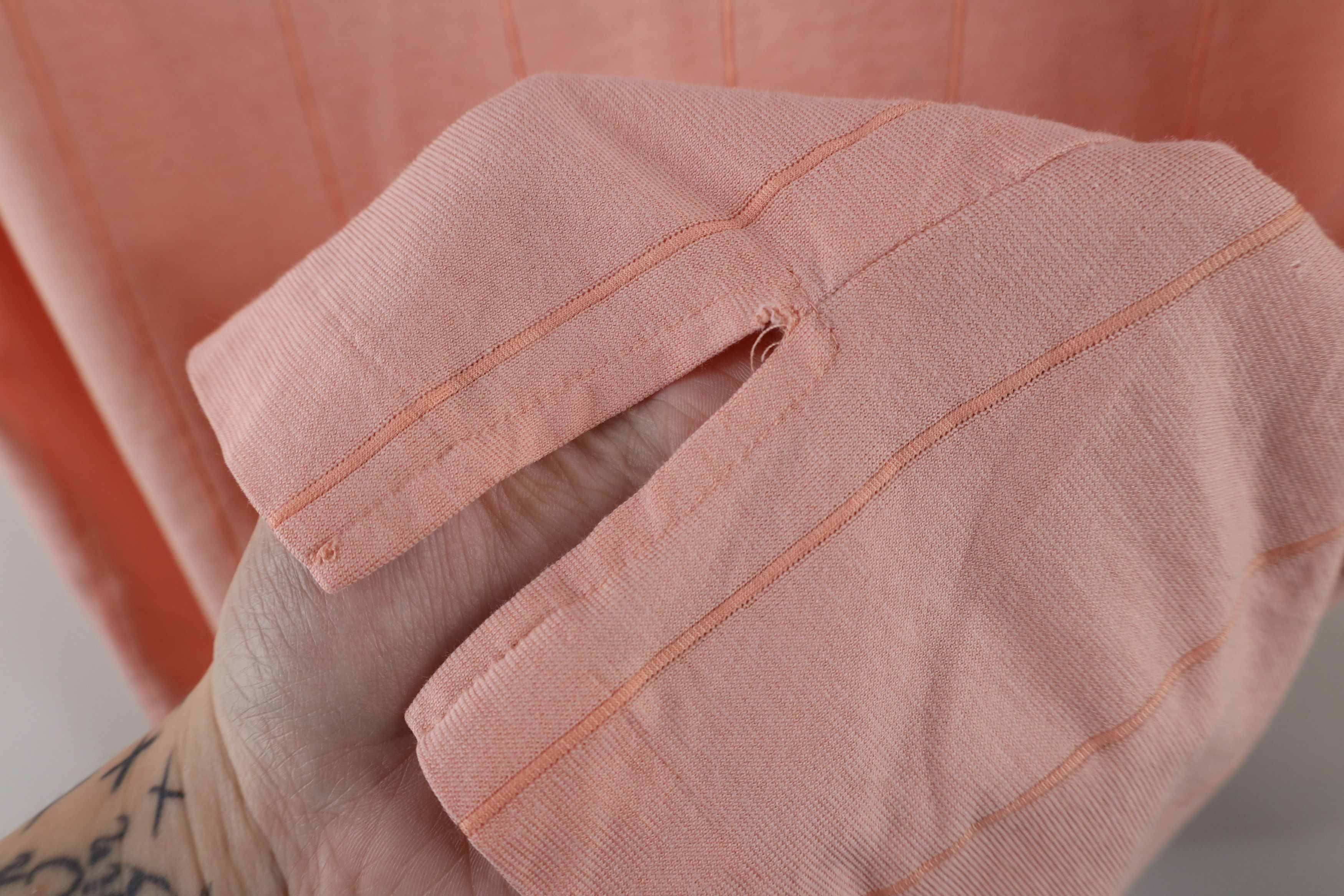 Vintage Vintage 90s Streetwear Striped Knit Collared Polo Shirt Pink Size US XL / EU 56 / 4 - 9 Thumbnail