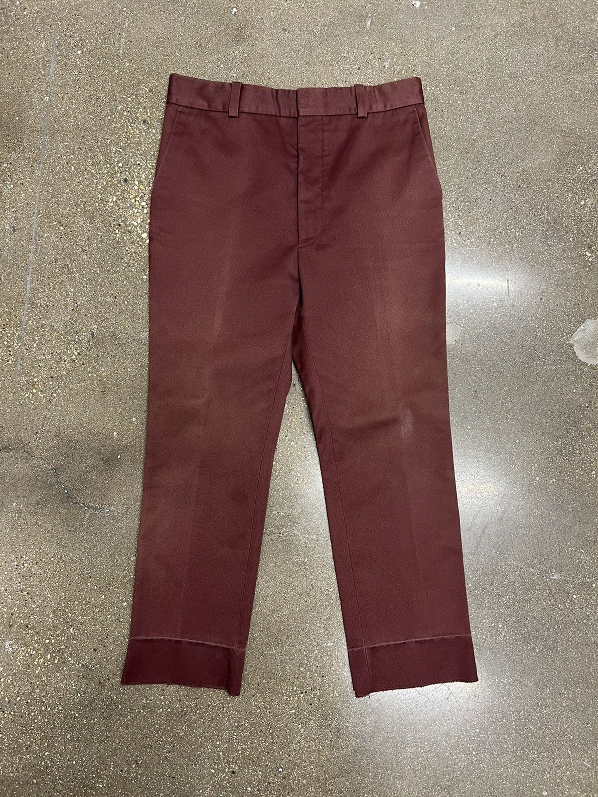 Balenciaga Balenciaga Paris Maroon Trousers Size US 29 - 1 Thumbnail