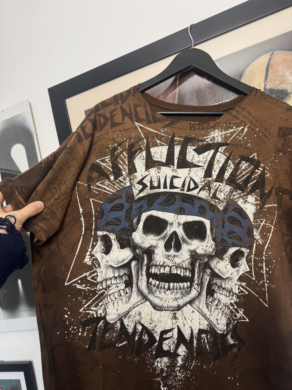 Affliction Affliction Vintage Suicidal Skull Distressed USA Tee Y2k Size US XL / EU 56 / 4 - 3 Thumbnail