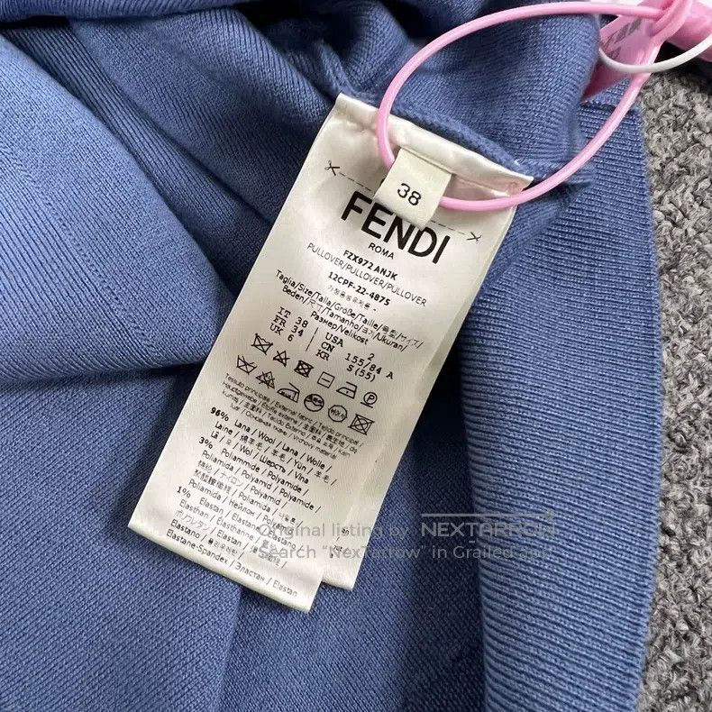 Fendi Fendi 23 show model ribbon wool knit sweater, long sleeve Size XS / US 0-2 / IT 36-38 - 7 Thumbnail
