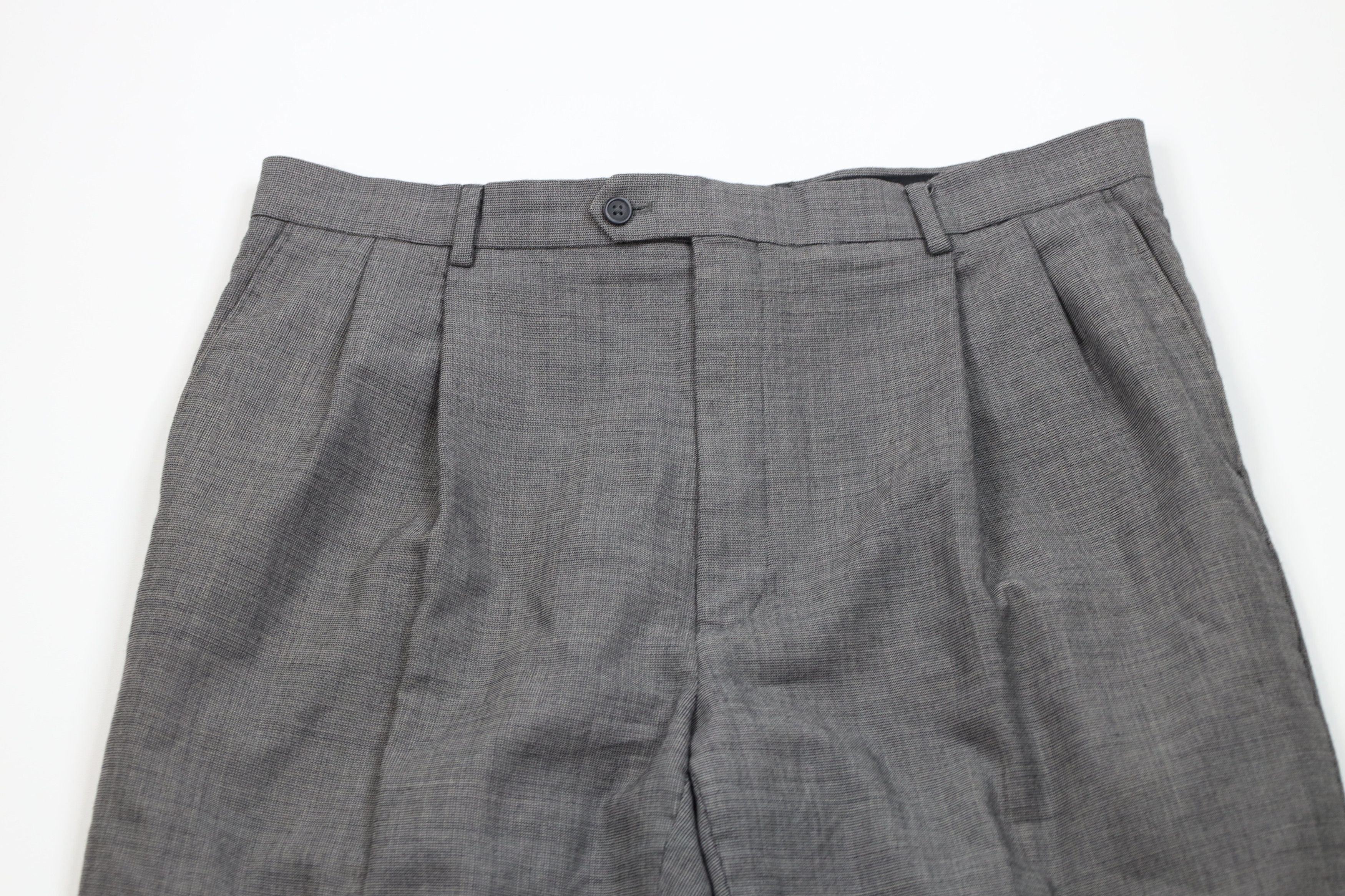 Vintage Vintage 90s Streetwear Wool Houndstooth Wide Leg Chino Pants Size US 39 - 2 Thumbnail