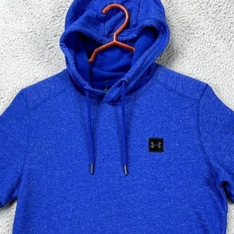 Under Armour Under Armour Hoodie Shirt Mens Medium Blue Short Sleeve Training Drawstring Size US M / EU 48-50 / 2 - 2 Thumbnail
