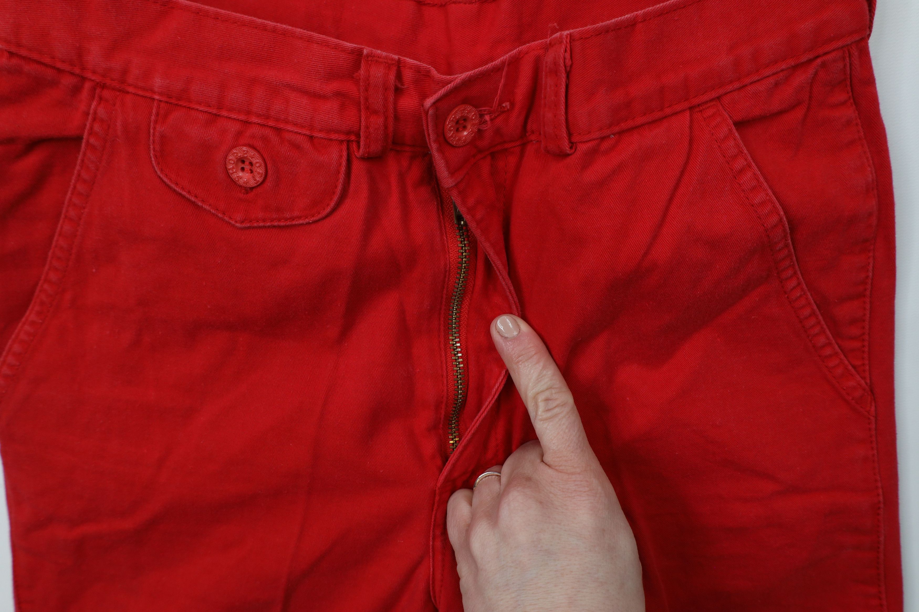 Vintage Vintage 90s Streetwear Wide Leg Chino Pants Red Cotton Size 29" - 8 Thumbnail