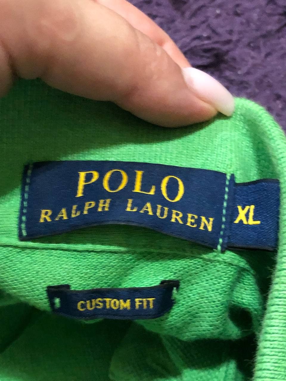 Polo Ralph Lauren Green Logo Long Sleeve Custom Fit Polo Ralph Lauren Size US XL / EU 56 / 4 - 8 Thumbnail