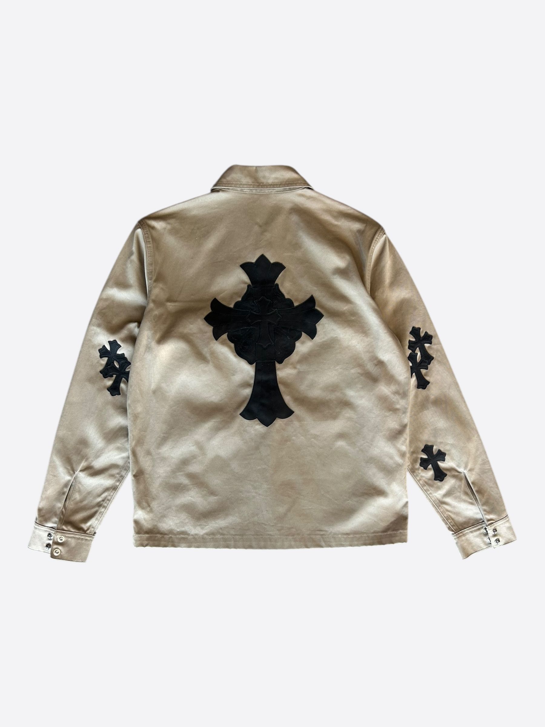 Chrome Hearts Chrome Hearts Tan & Black Cross Patch Work Dog Jacket Size US M / EU 48-50 / 2 - 2 Thumbnail