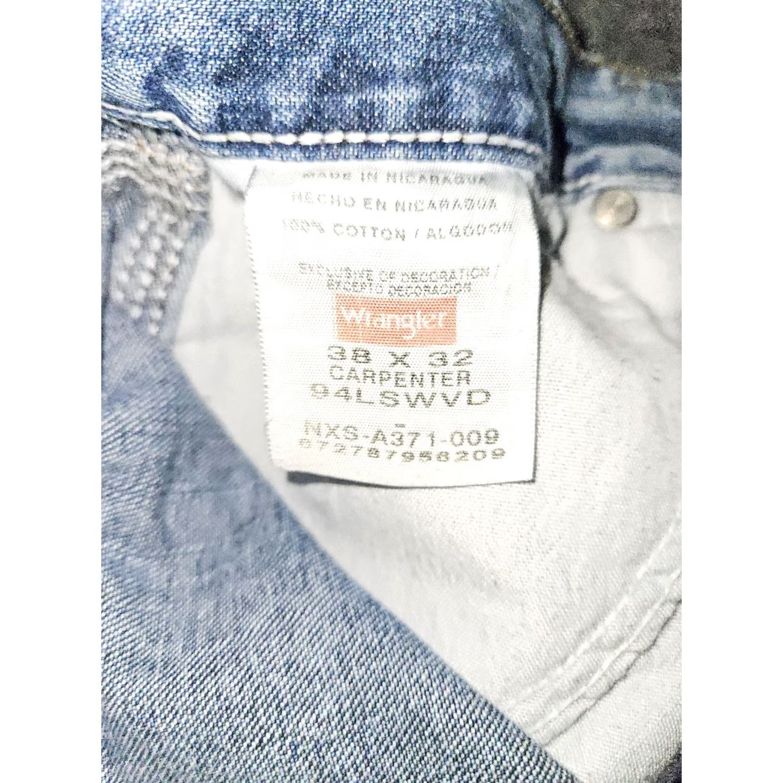 Wrangler VINTAGE Wrangler Carpenter Jeans Men's 38x32 Blue Denim Western Cowboy Workwear Size US 38 / EU 54 - 2 Thumbnail