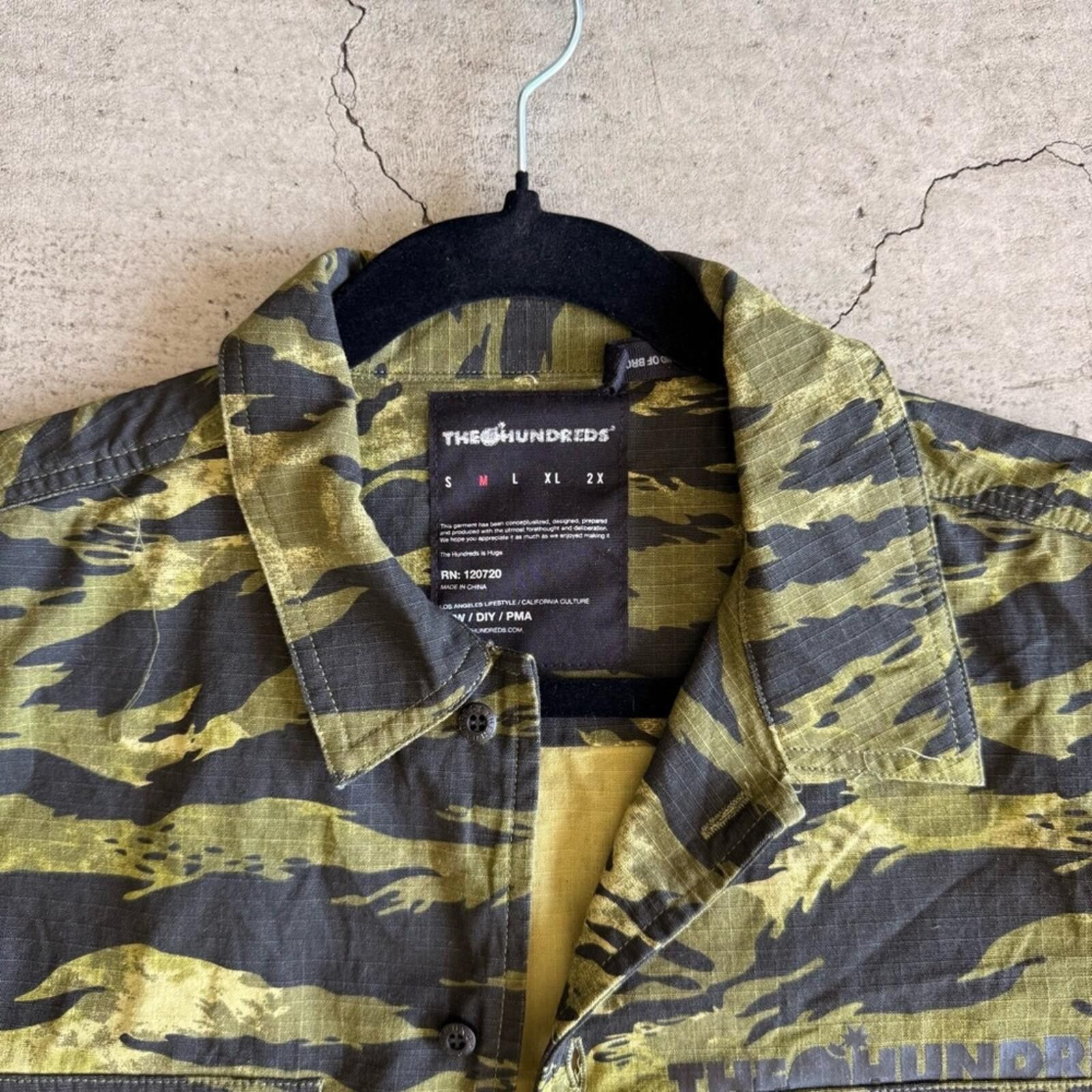 The Hundreds The Hundreds / BDU Camo Button Up Shirt / Green / M Size US M / EU 48-50 / 2 - 3 Thumbnail
