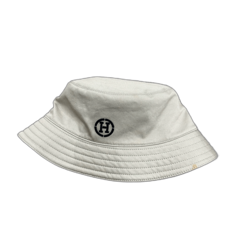 Hermes Hermes Logo Print Linen Bucket Hat-yf Size ONE SIZE - 1 Thumbnail