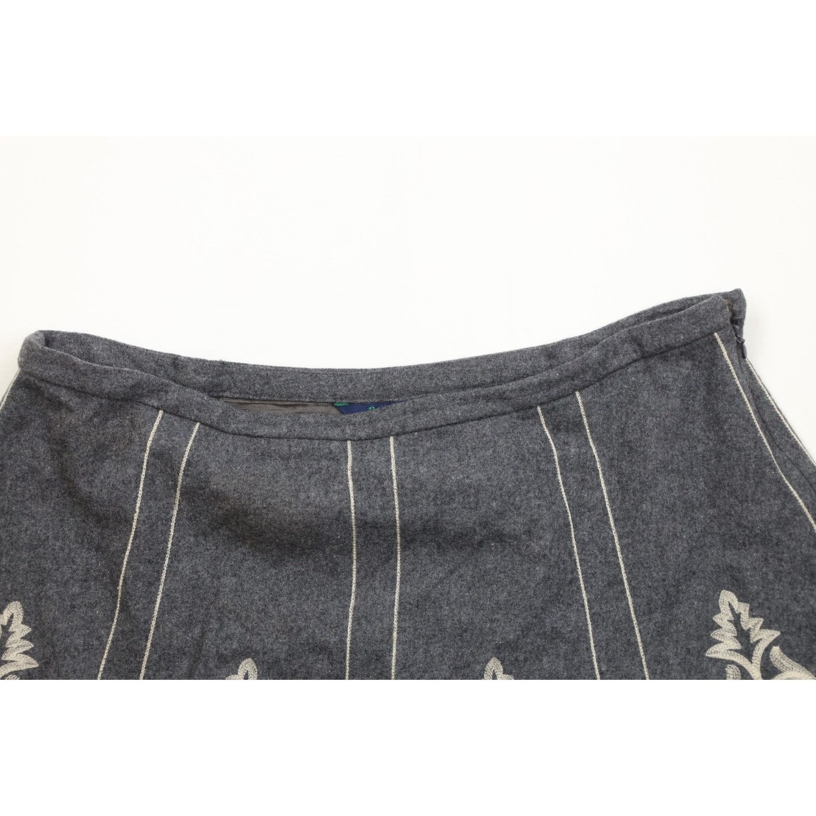 Boden Boden Wool Blend Embroidered Geometric Skirt Size 38" / US 16 / IT 52 - 2 Thumbnail