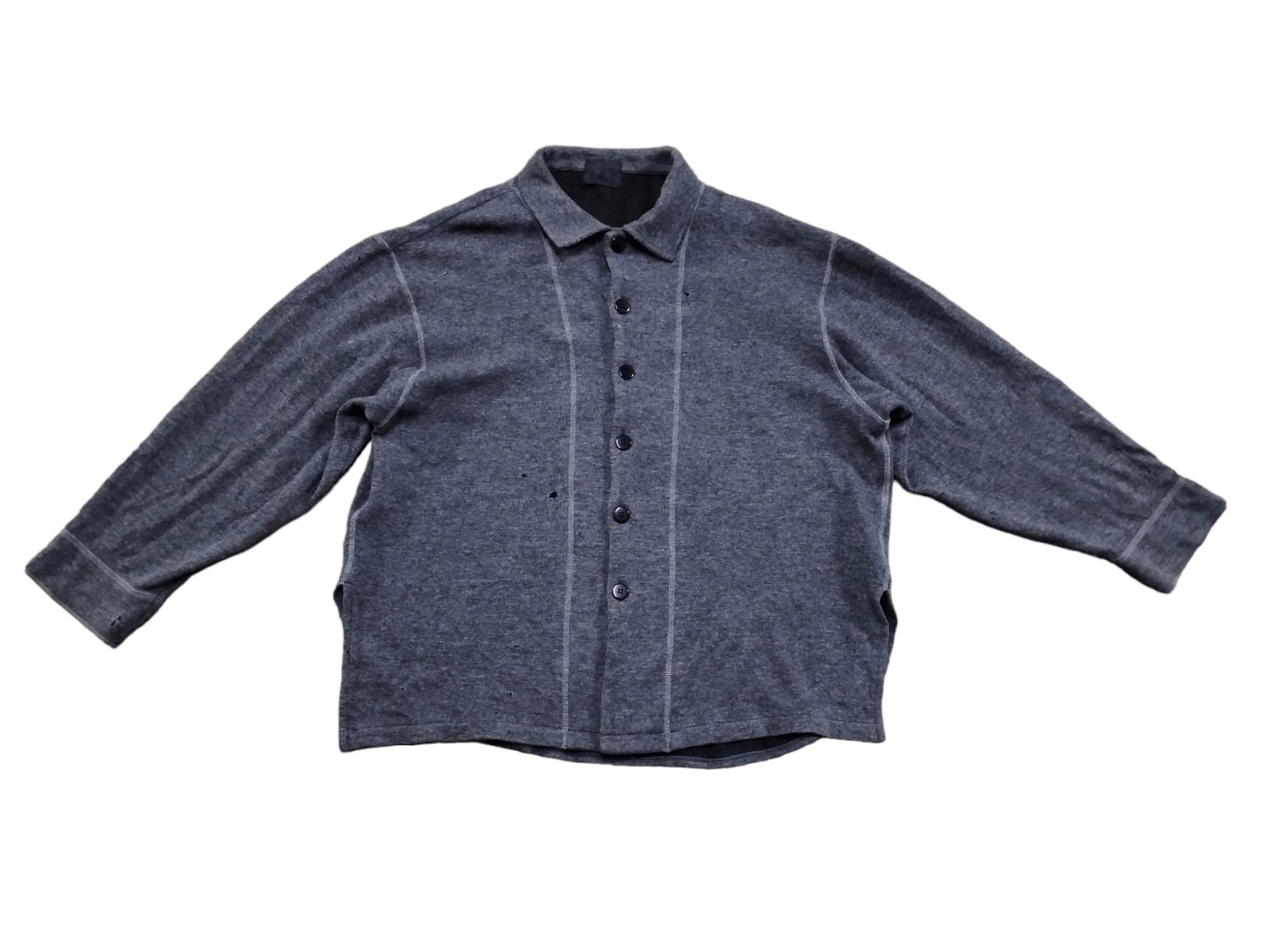 Yohji Yamamoto Vintage Yohgi Yamamoto Signature Wool Jacket Distressed Size US M / EU 48-50 / 2 - 1 Thumbnail