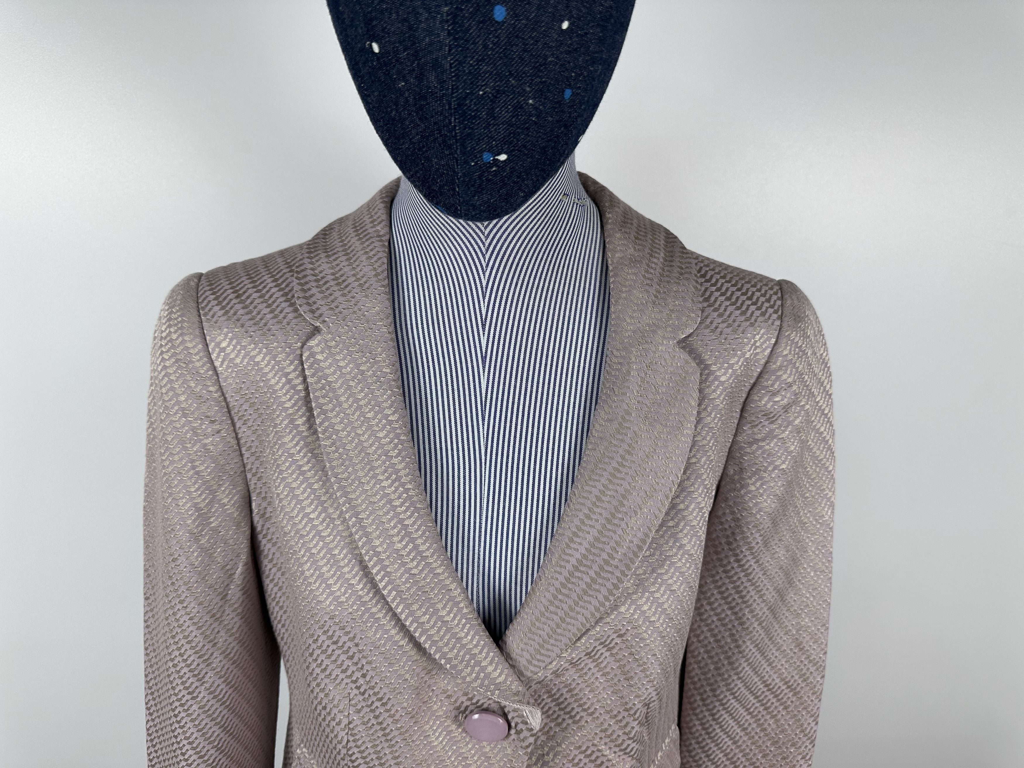 Armani × Armani Collezioni Armani Collezioni Women’s Flax Blazer Purple Size 40 Size S / US 4 / IT 40 - 2 Thumbnail
