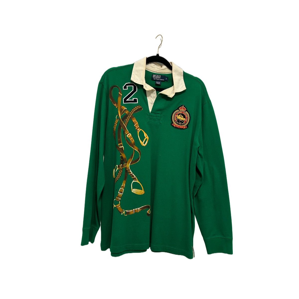 image of Polo Ralph Lauren Polo Winter Cup Rugby Shirt in Green, Men's (Size Large)