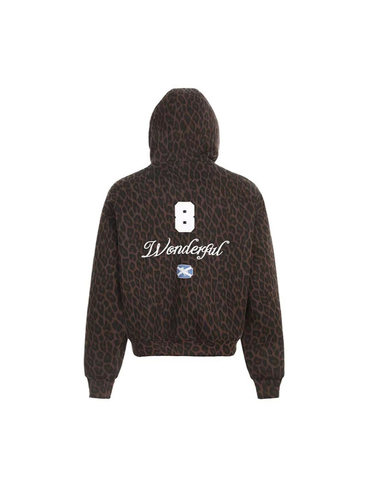 Other Leopard Number Patch-Embroidered Boxy Zip Hoodie Size US M / EU 48-50 / 2 - 3 Thumbnail
