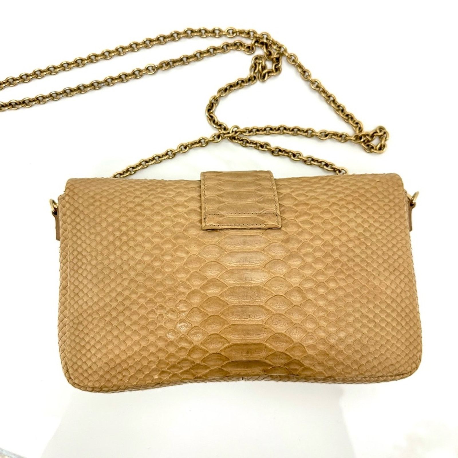 Dior Dior Nude Snakeskin New Lock Pouch Chain Clutch, Authentic Size ONE SIZE - 5 Thumbnail
