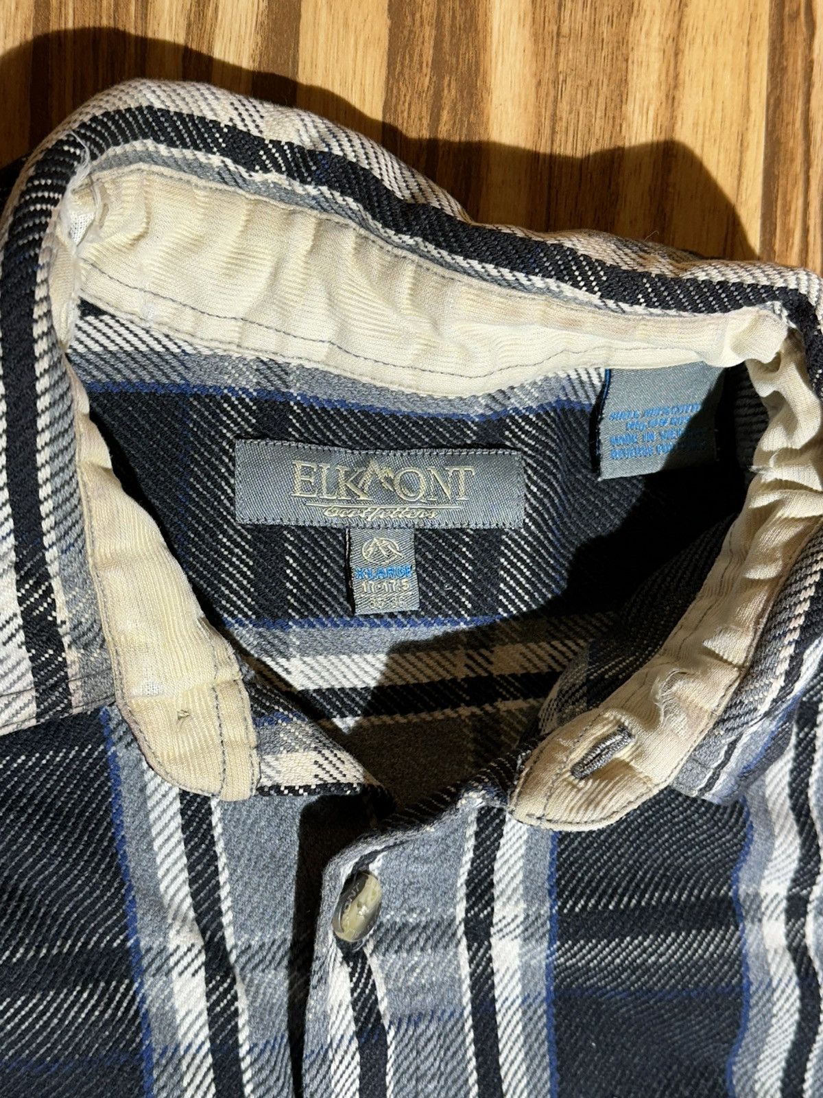 Other Men's shades of gray Thick Flannel Shirt Size US L / EU 52-54 / 3 - 4 Thumbnail