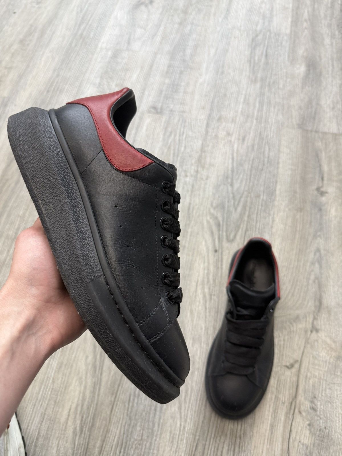 Alexander McQueen Alexander Mcqueen Oversized Sneakers - Black / Red Size US 9 / EU 42 - 1 Thumbnail
