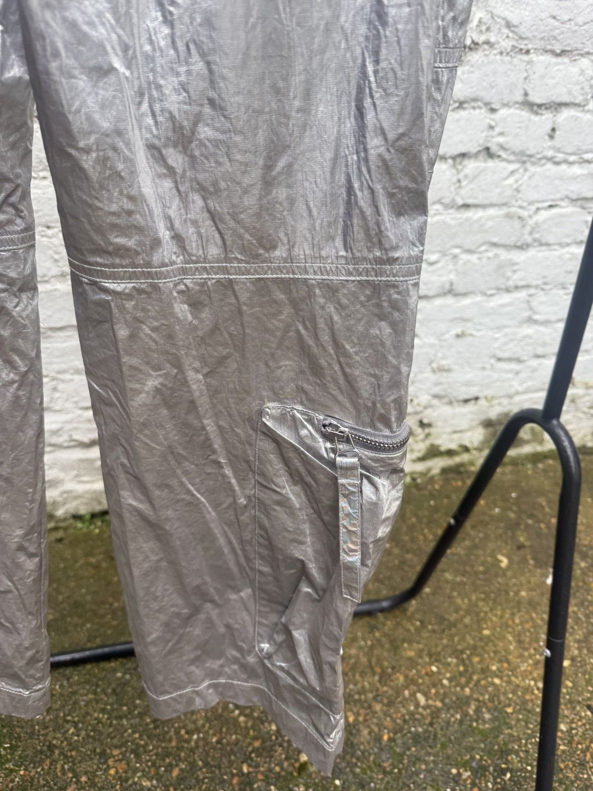 Helmut Lang Silver Helmut Land 2022 Runway wide-leg cargo trousers Size US 28 / EU 44 - 13 Thumbnail