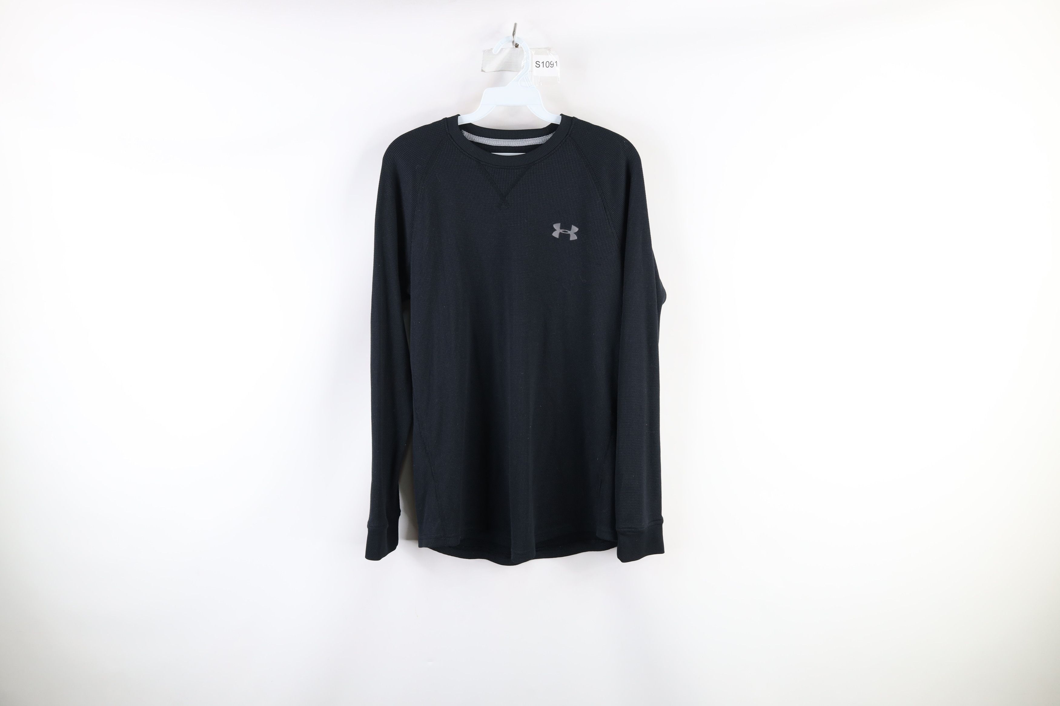 Under Armour Thermal Waffle Knit Long Sleeve T-Shirt Black