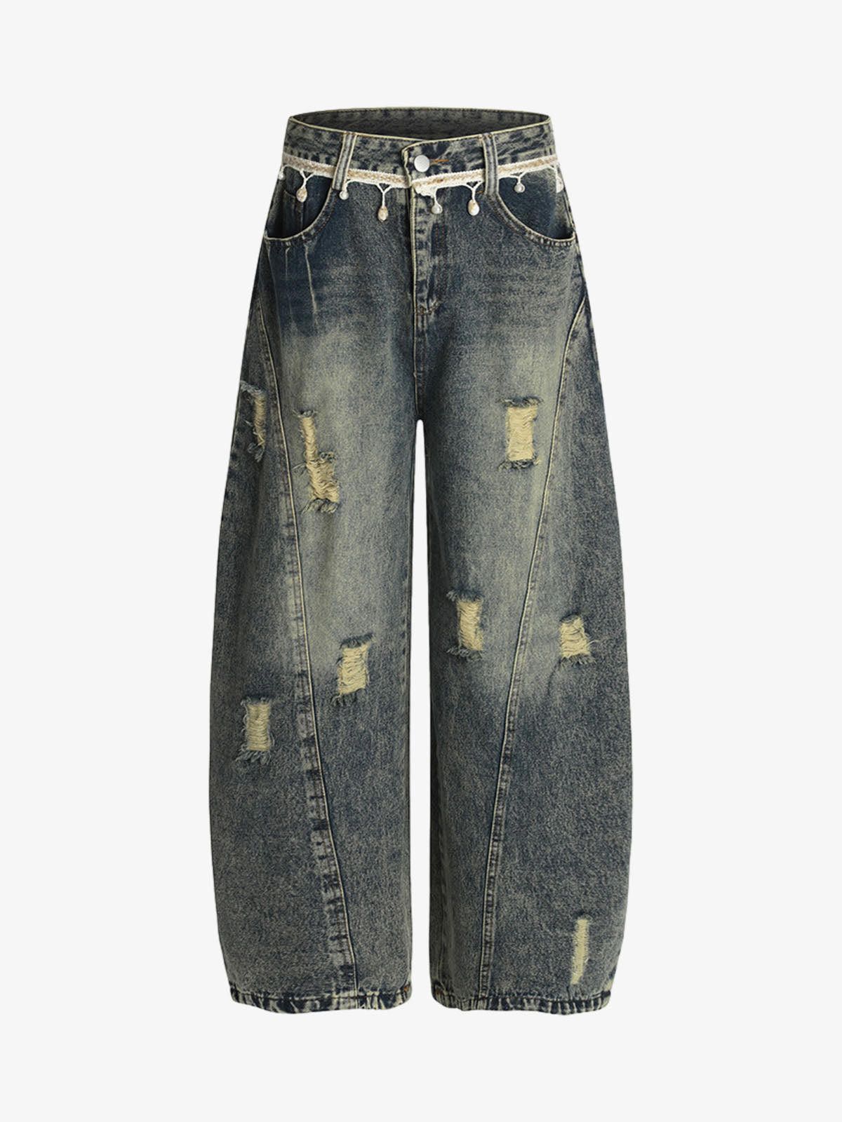 Other Vintage Washed Ripped Scimitar Jeans Size US 32 / EU 48 - 1 Thumbnail