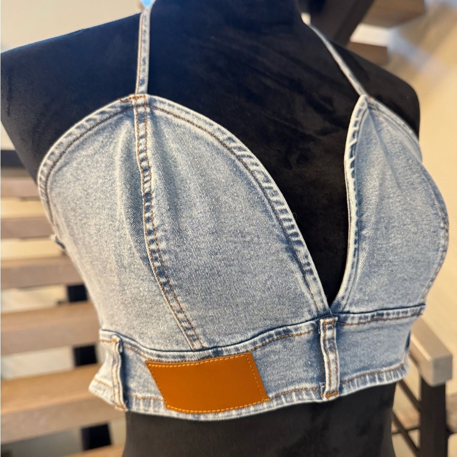 Other Chic Denim Crop Top size S Size S / US 4 / IT 40 - 7 Thumbnail