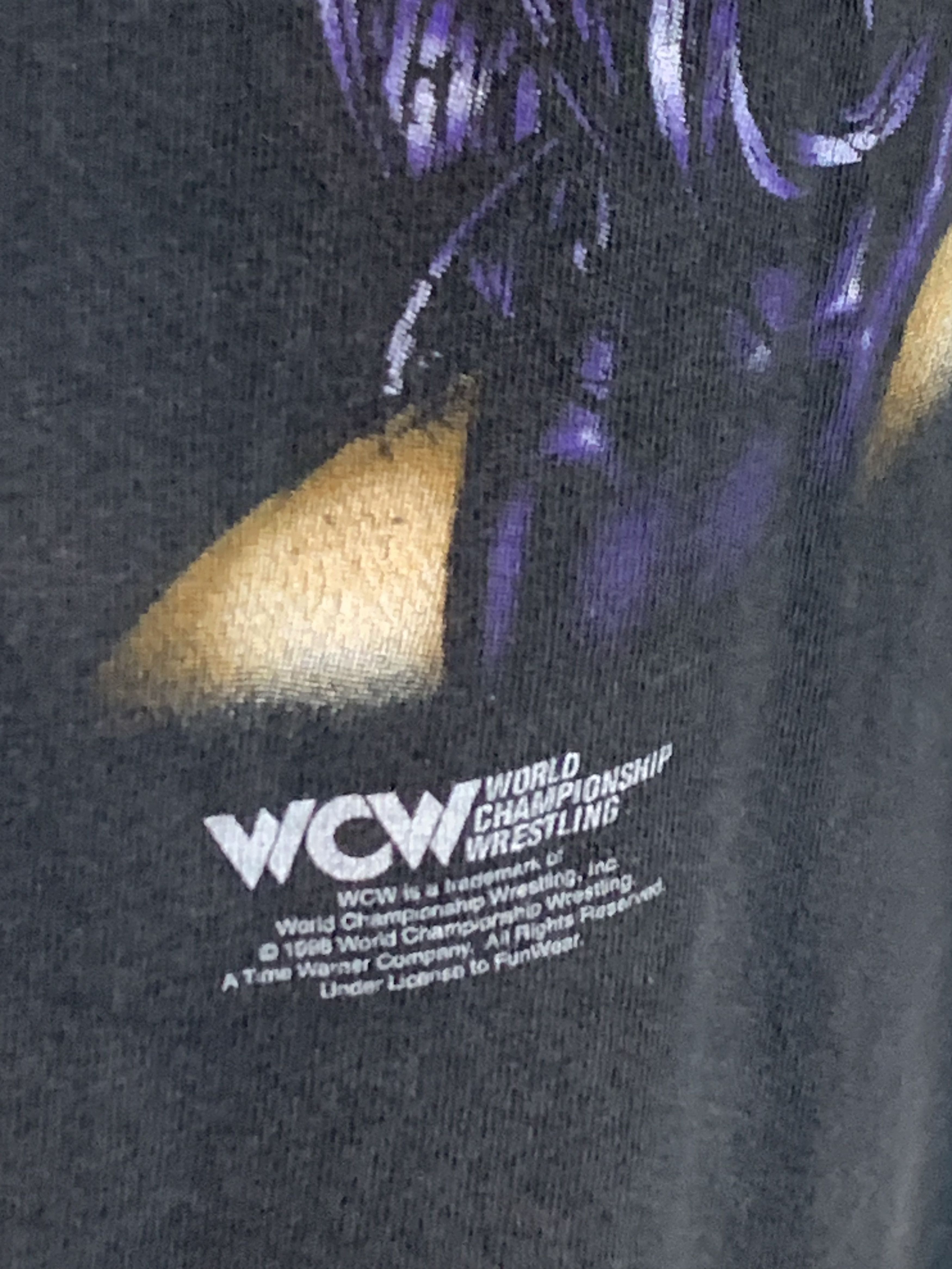 Vintage *RARE* Vintage 90’s Sting WCW Wrestling Portrait Art T-Shirt Size US L / EU 52-54 / 3 - 3 Thumbnail