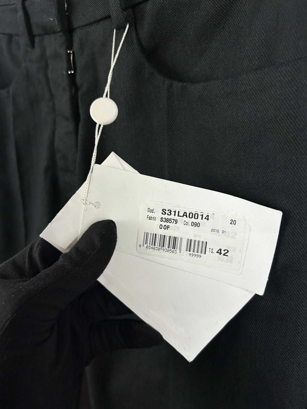 Maison Margiela Maison Margiela S/S 2010 Flat Front Black Pants Size IT42 Size 28" / US 6 / IT 42 - 5 Thumbnail