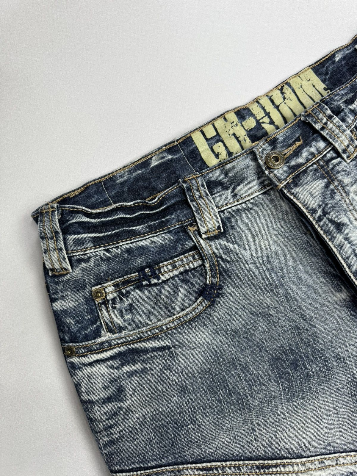 If Six Was Nine Y2K Biker Panel Denim Jeans Distressed Moto Style Archive Size US 32 / EU 48 - 7 Thumbnail