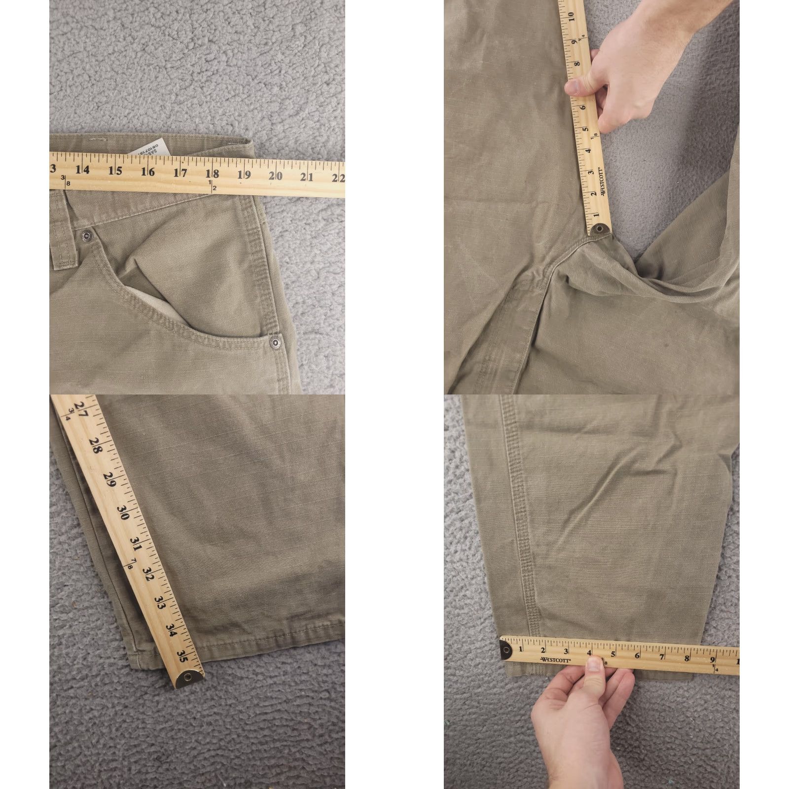 Wrangler Wrangler Riggs Mens Pants 38x35 Brown Workwear Ripstop Carpenter Distressed Size US 38 / EU 54 - 8 Thumbnail