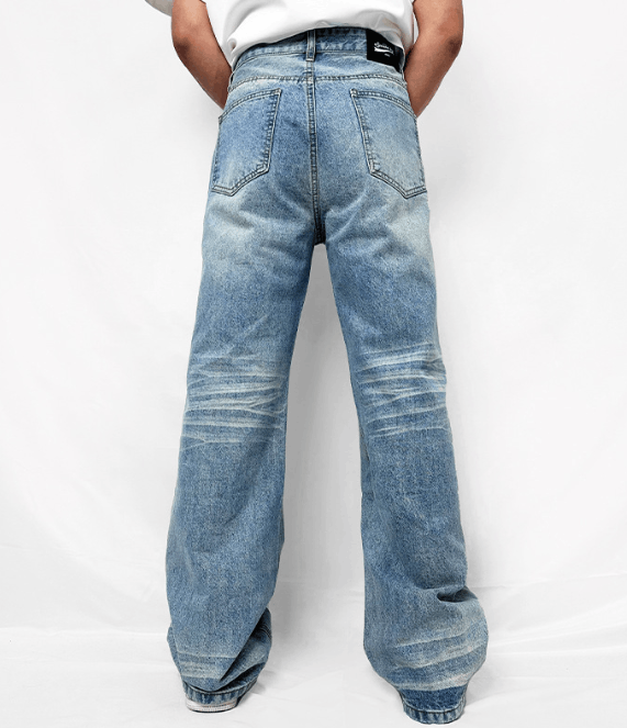 Japanese Brand × Jean Washed vintage straight washed distressed casual jeans Size US 32 / EU 48 - 3 Thumbnail