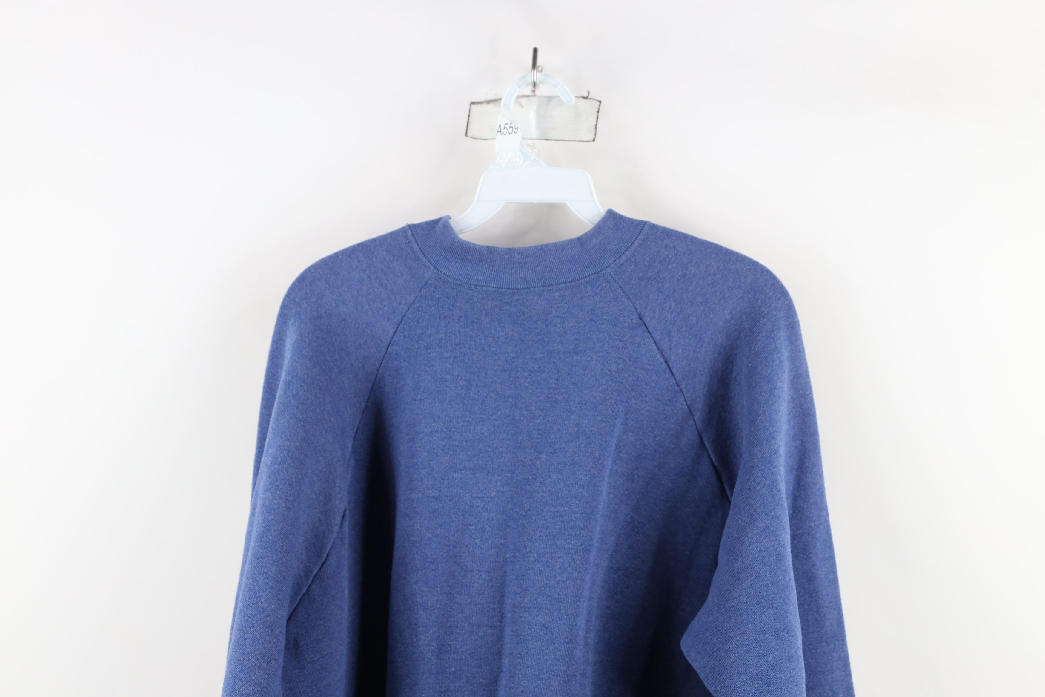Vintage Vintage 90s Streetwear Crewneck Sweatshirt Heather Blue USA Size US L / EU 52-54 / 3 - 10 Thumbnail