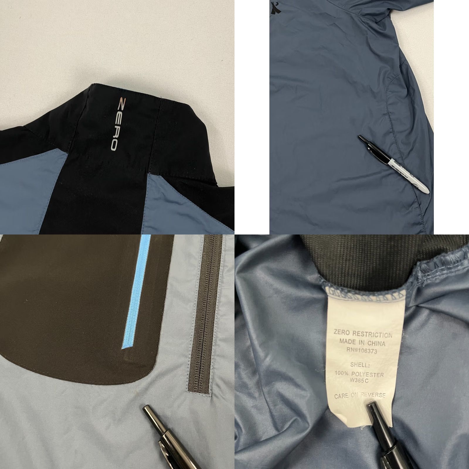 Vintage Zero Restriction Tour Series Windbreaker Pullover Mens L Blue Golf Quarter Zip Size US L / EU 52-54 / 3 - 8 Thumbnail
