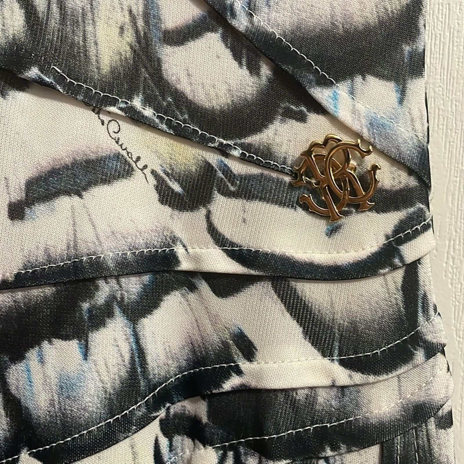 Roberto Cavalli Roberto Cavalli Pre-Fall 2009 Printed Mini Dress Size M / US 6-8 / IT 42-44 - 7 Thumbnail