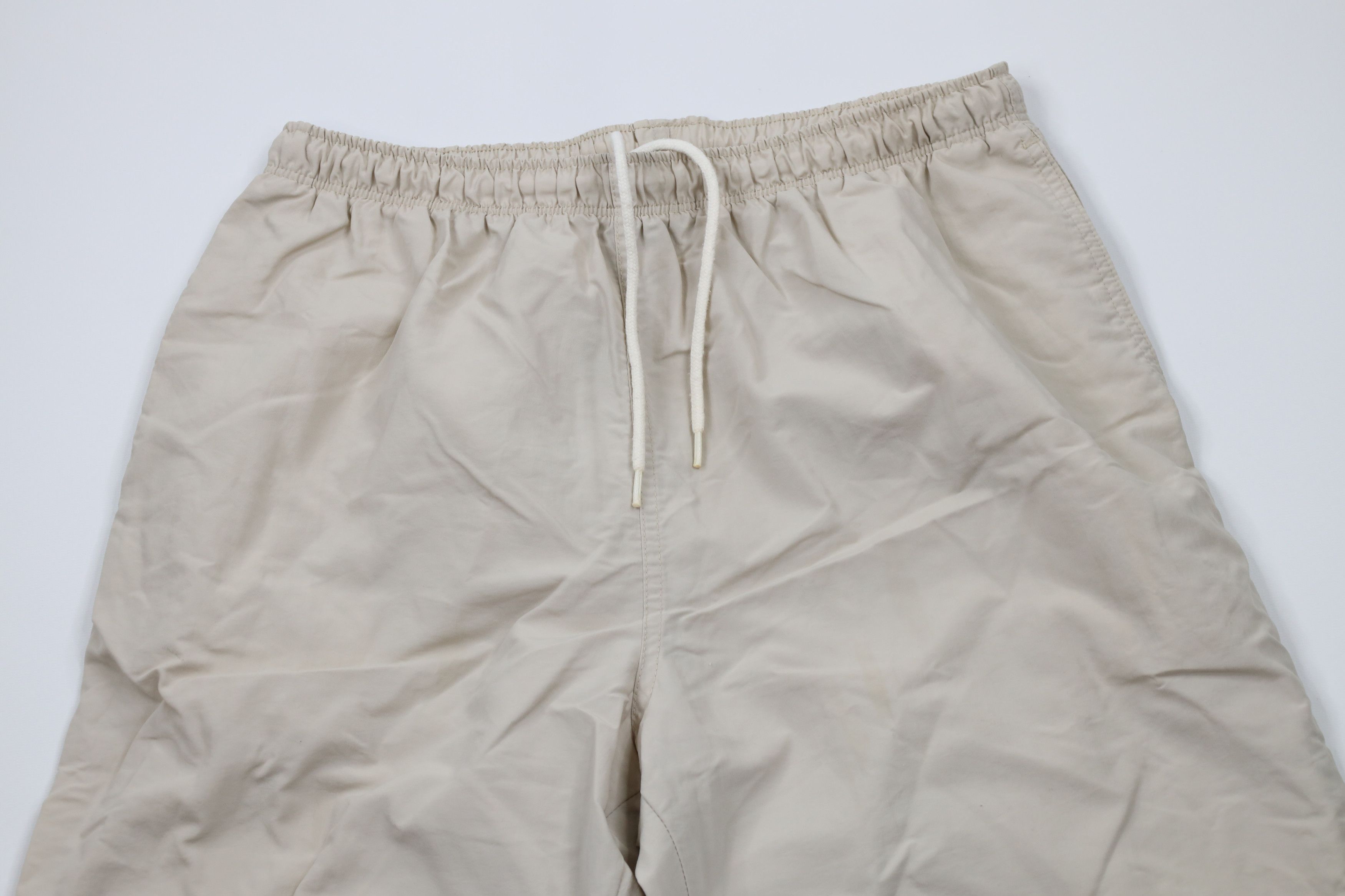 Lands' End × Vintage Vintage 90s Lands End Wide Leg Windbreaker Pants Beige USA Size 38" / US 16 / IT 52 - 2 Thumbnail