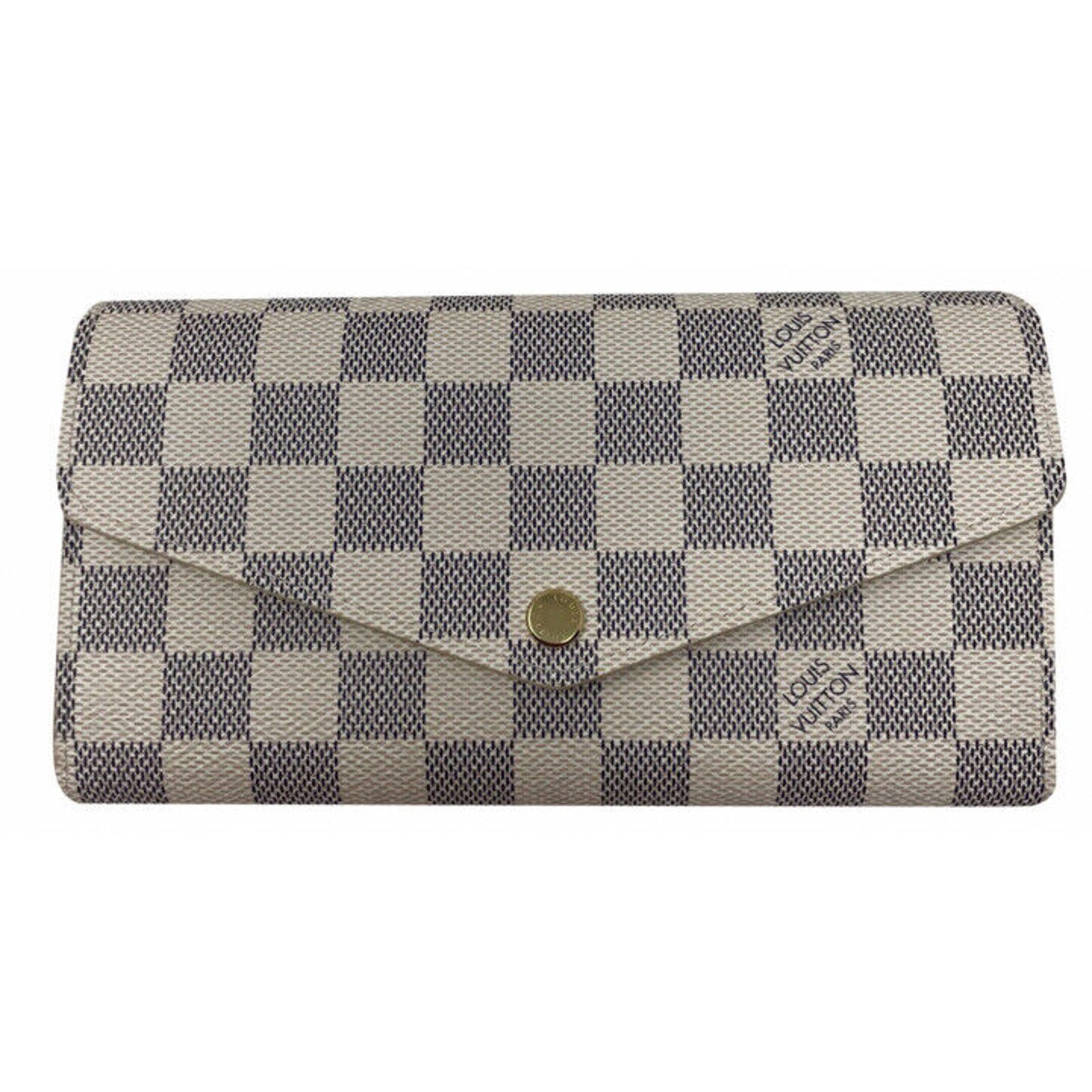 Louis Vuitton LOUIS VUITTON Damier Azur Sarah Wallet White Size ONE SIZE - 1 Thumbnail