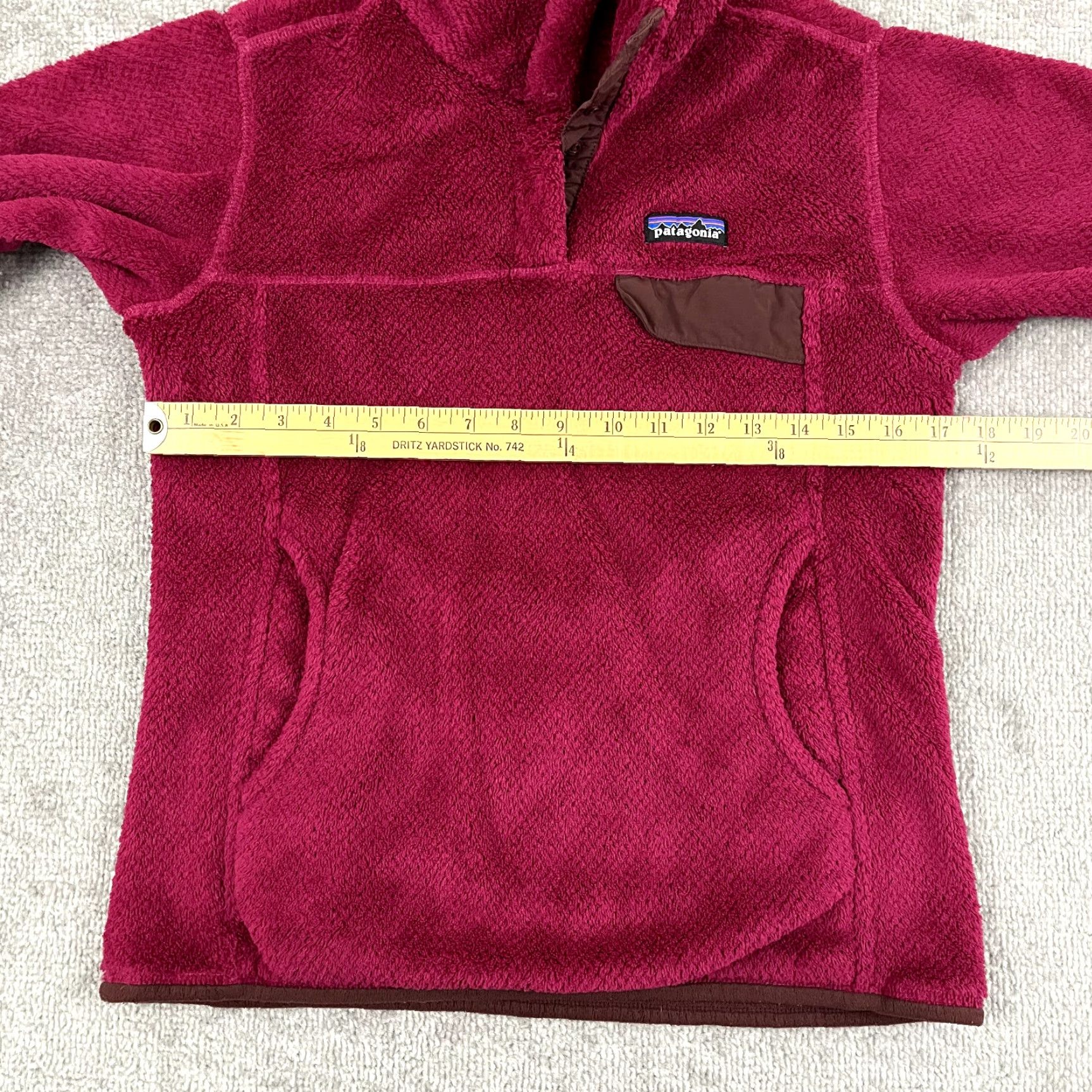 Patagonia PATAGONIA Jacket Womens Small Retool Snap T Fleece Pullover Hike Berry Red 25442 Size S / US 4 / IT 40 - 5 Thumbnail