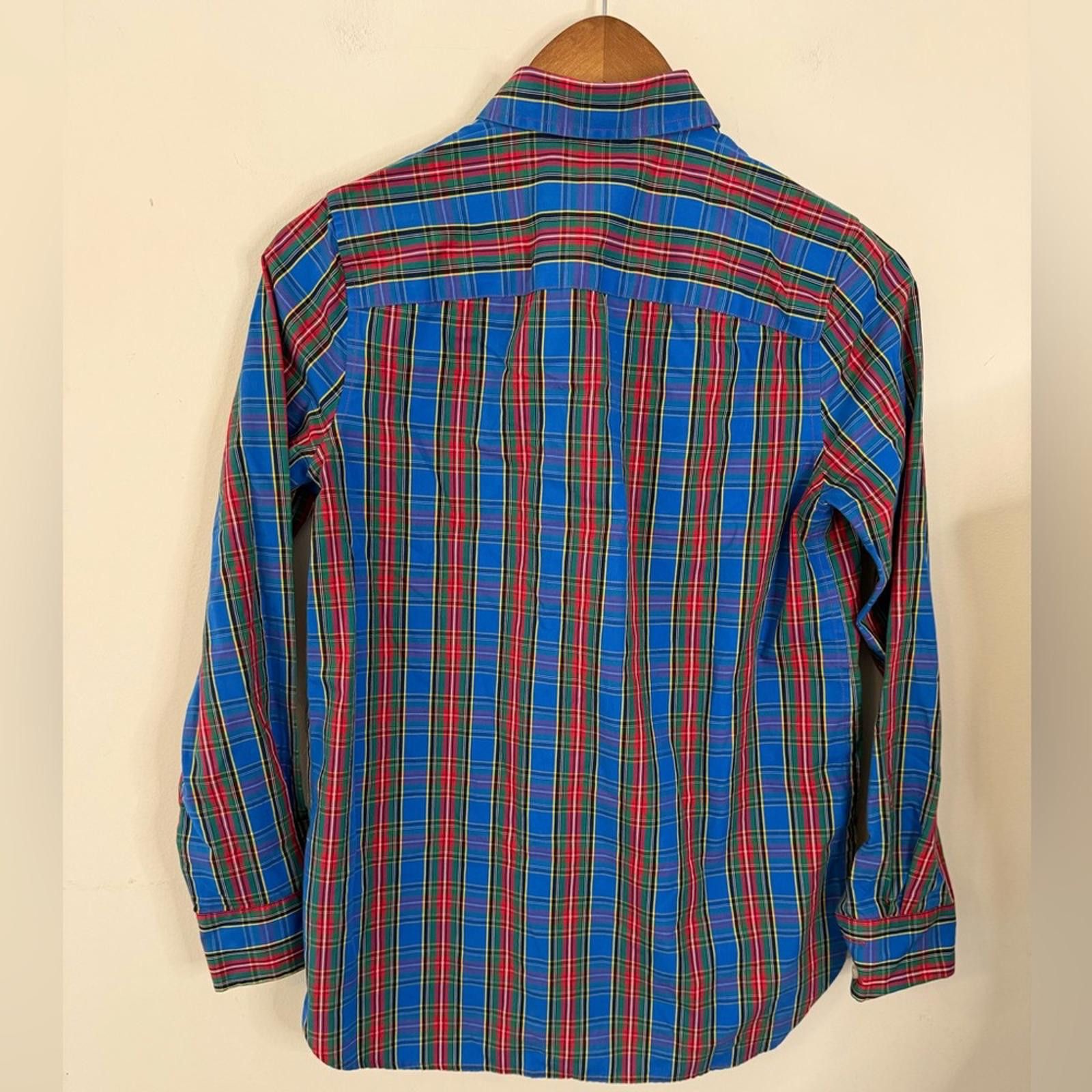 Lands' End Land’s End plaid shirt 3/4 button up blue red green SZ 2 Size XS / US 0-2 / IT 36-38 - 2 Thumbnail