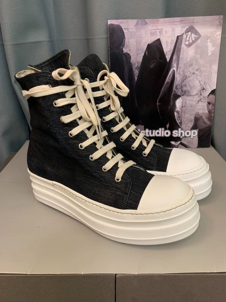 Rick Owens Rick Owens Waxed high-top double-layered sole shoe Size US 9 / EU 42 - 2 Thumbnail
