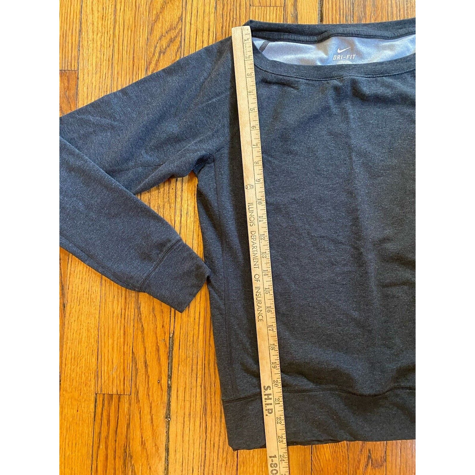 Nike Dri Fit Sweatshirt Dark Gray Women’s Small Size S / US 4 / IT 40 - 7 Thumbnail