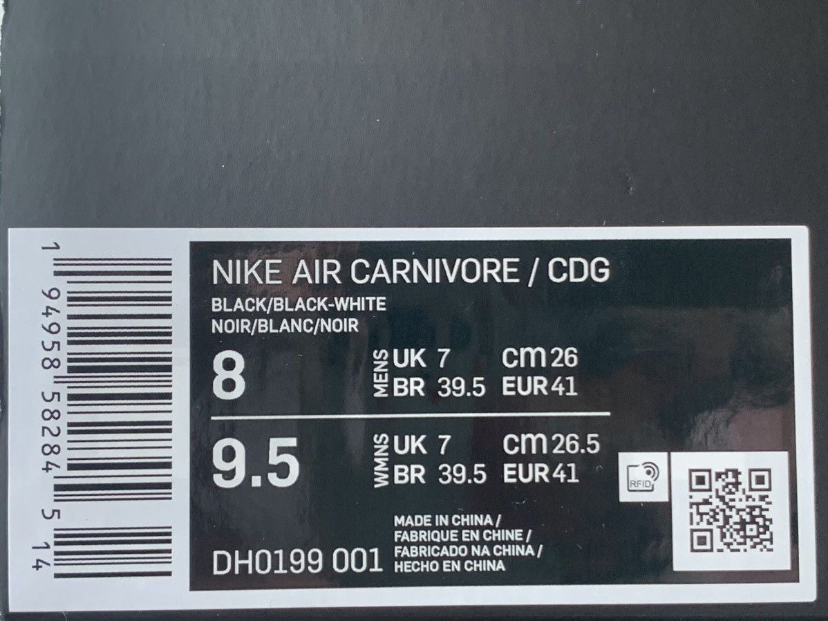 Comme des Garcons Homme Plus × Nike NIKE COMME DES GARÇONS HOMME PLUS CARNIVORE BLACK SNEAKERS Size US 8 / EU 41 - 6 Thumbnail