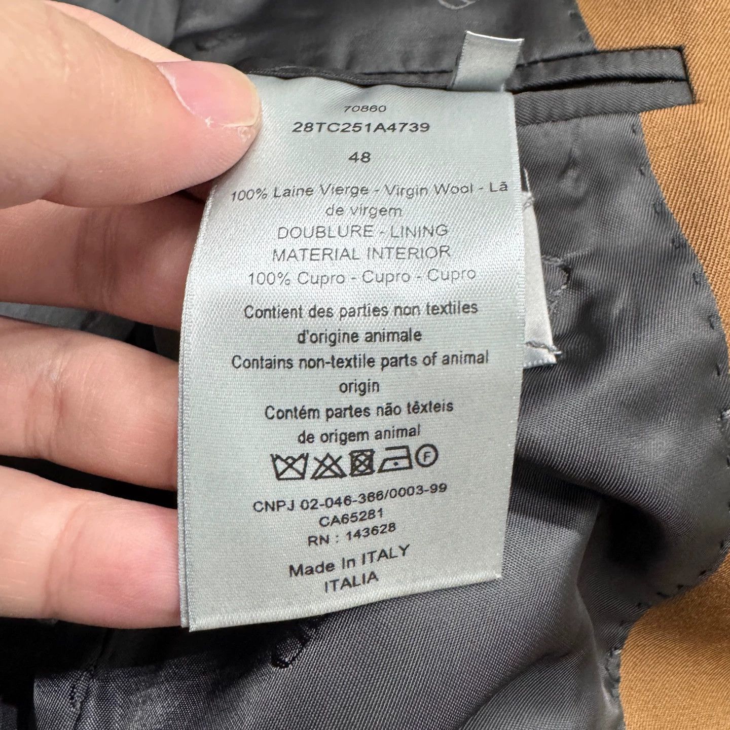 Dior Dior Camel Wool Blazer 48 Size 48R - 4 Thumbnail